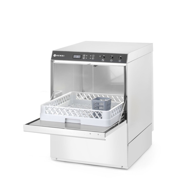 Zmywarka 50x50 Doppio pompa spustowa, 2 dozowniki, HENDI, 230V/400V 2 cykle mycia