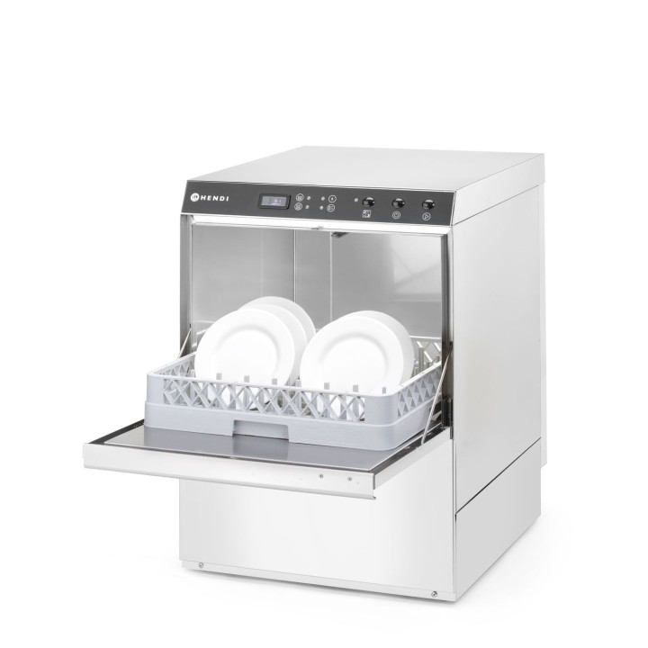 Zmywarka 50x50 Doppio pompa spustowa, 2 dozowniki, HENDI, 230V/400V 2 cykle mycia