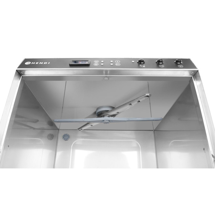 Zmywarka 50x50 Doppio pompa spustowa, 2 dozowniki, HENDI, 230V/400V 2 cykle mycia