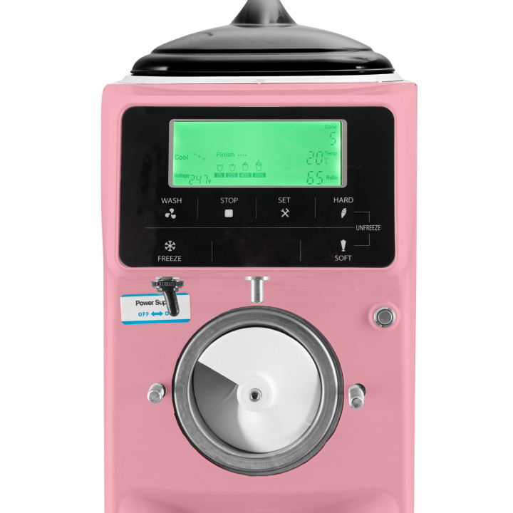 Maszyna do lodów włoskich RQ16E-P | różowa | 6l
