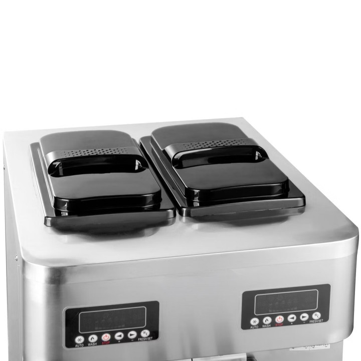 Maszyna do lodów włoskich RQMG36 | 2 smaki +mix | automat do lodów | nocne chłodzenie | pompa napowietrzająca | 2x13 l | 2x230 V