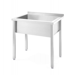 Stół z basenem 1-komorowym Budget Line bez maskownicy – spawany 800x600x(H)850
