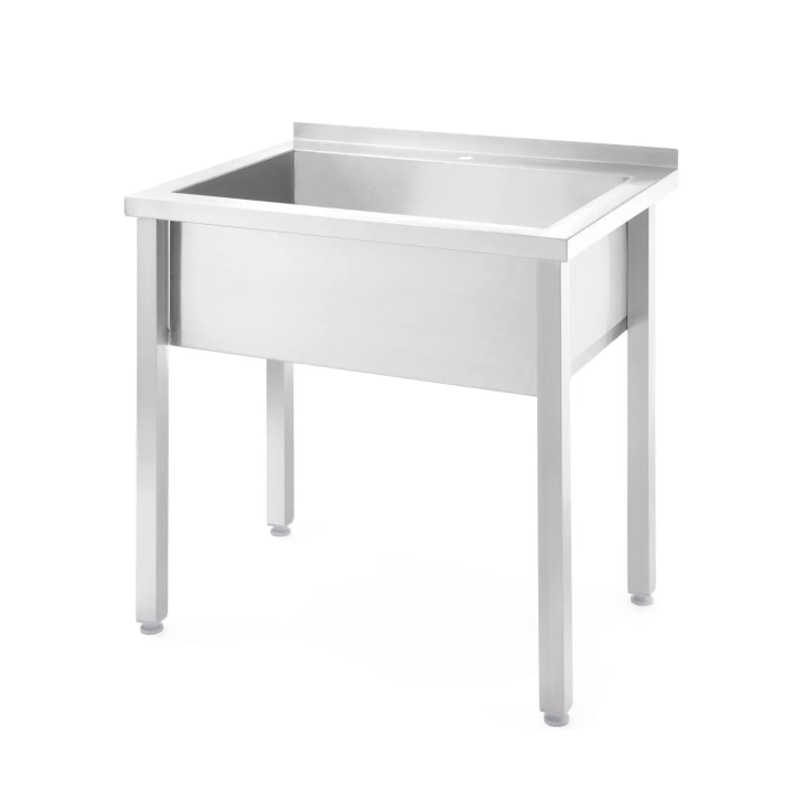 Stół z basenem 1-komorowym Budget Line bez maskownicy – spawany 800x600x(H)850