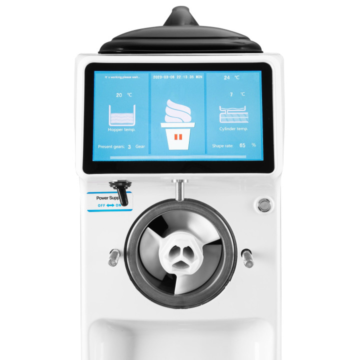 Maszyna do lodów włoskich RQ16E PRO | 1 smak | pompa napowietrzająca | nocne chłodzenie | duży wyświetlacz | nastawna | 6l