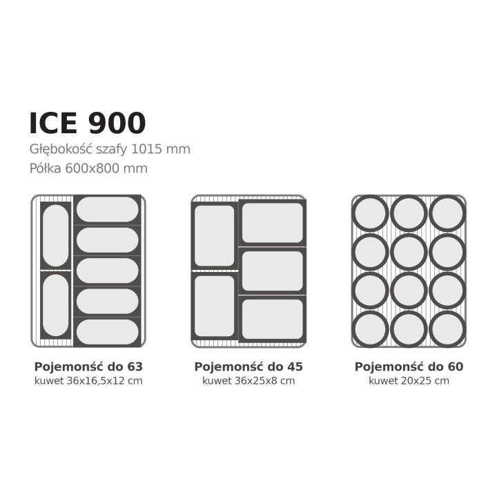 Szafa mroźnicza na lody Coldline ICE 900 -30°C