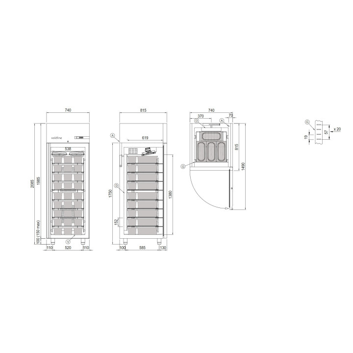 Szafa mroźnicza na lody Coldline ICE 700 -30°C