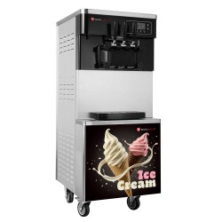 Profesjonalna maszyna do lodów włoskich wolnostojąca 2x6L | 3 smaki (2+mix) | Pompa | 20–30 l/h