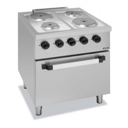 Kuchnia elektryczna na podstawie z trzech stron zakmniętej i z piekarnikiem elektrycznym GN 2/1 C4EF77