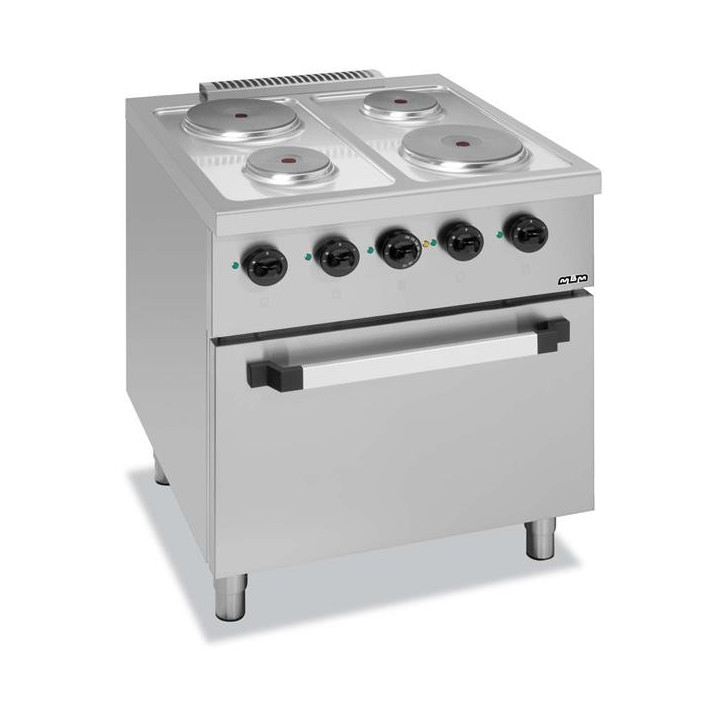 Kuchnia elektryczna na podstawie z trzech stron zakmniętej i z piekarnikiem elektrycznym GN 2/1 C4EF77