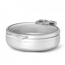 Podgrzewacz indukcyjny okrągły ze szklaną pokrywą 6L De Luxe