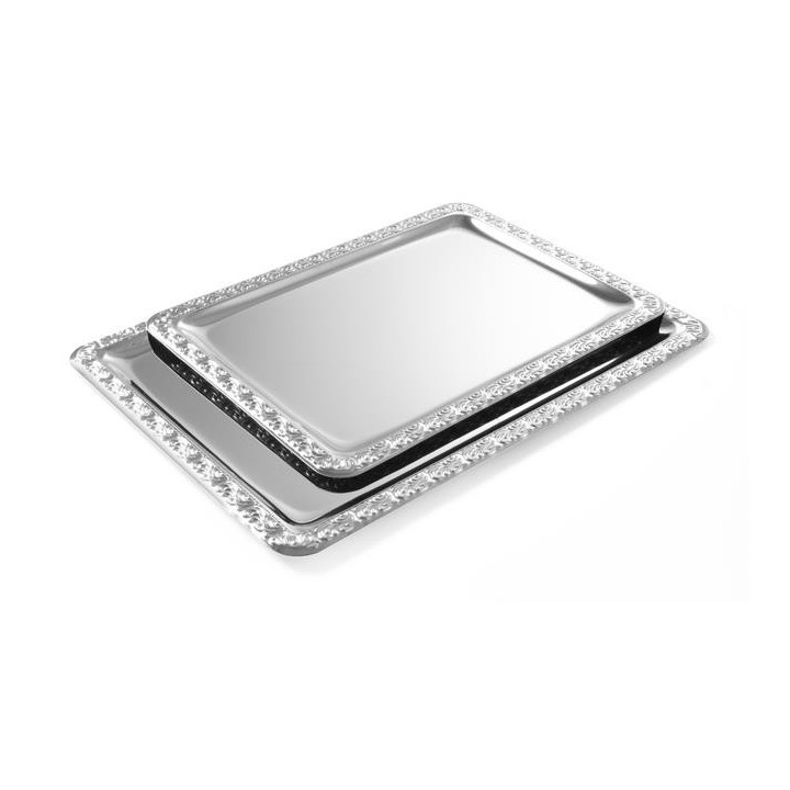 Taca prostokątna z rantem dekoracyjnym 530x325 mm