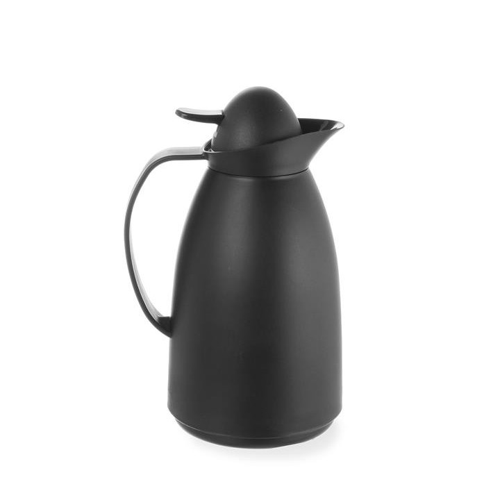 Termos ze szklanym wkładem Czarny