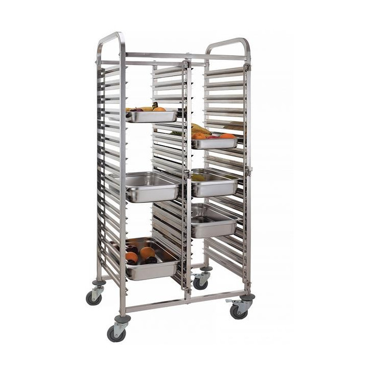 Wózek do transportu pojemników - podwójny 30x GN 1/1