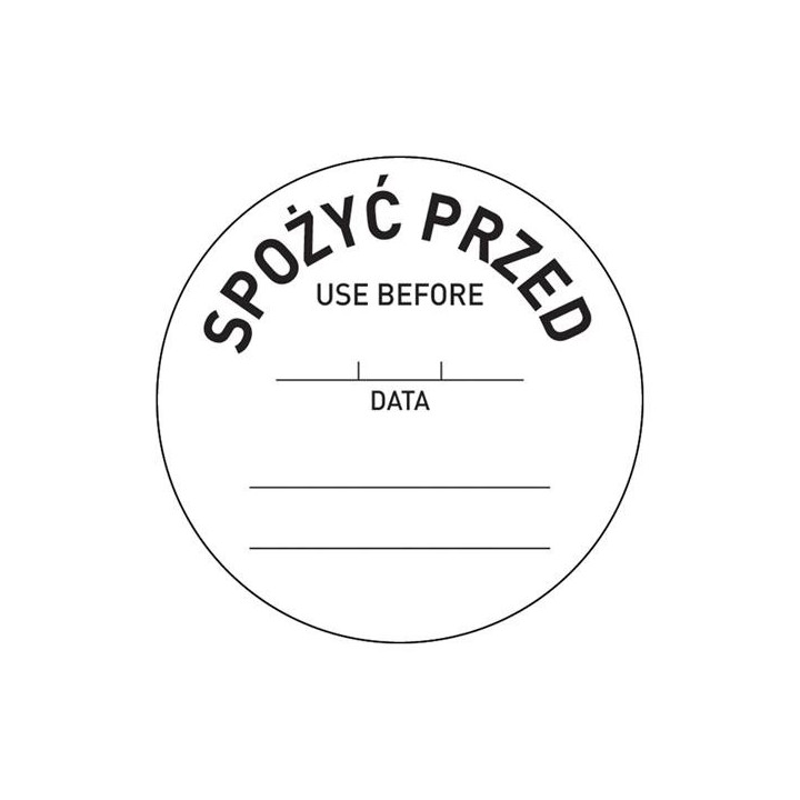 Naklejka food safety – „spożyć przed”