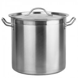 Garnek nierdzewny z pokrywką - poj. 50l (śr. 40 cm)