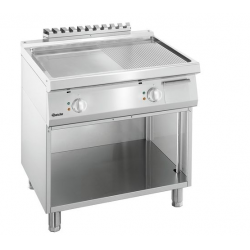 Płyta grillowa elektryczna z płytą stalową gładką/ryflowaną i otwartą podstawą, 800x700x850 mm | BARTSCHER, 700 Classic