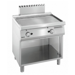 Płyta grillowa gazowa z gładką płytą stalową i otwartą podstawą, 800x700x850 mm | BARTSCHER, 700 Classic