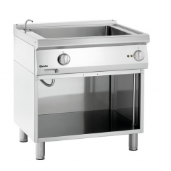 Bemar elektryczny GN 2/1 z kranem doprowadzającym wodę i podstawą otwartą, 800x700x850 mm | BARTSCHER, 700 Classic