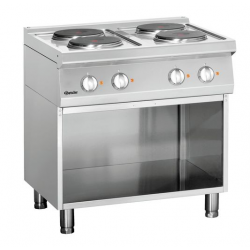 Kuchnia elektryczna 4-płytowa z podstawą otwartą, 800x700x850 mm | BARTSCHER, 700 Classic