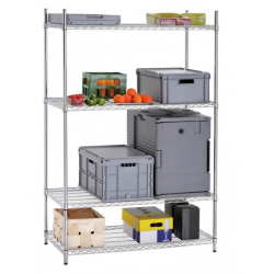 Regał magazynowy 4-półkowy, regulowane półki, 1210x610x1840 mm | BARTSCHER, 4500