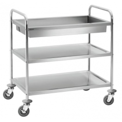 Wózek kelnerski 3-półkowy z głęboką półką | BARTSCHER, TS 210