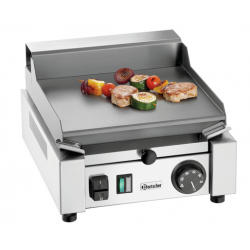 Płyta grillowa elektryczna ze stali szlachetnej, gładka, nastawna, 1,2 kW, 304x322x182 mm | BARTSCHER, GDP 260E-G