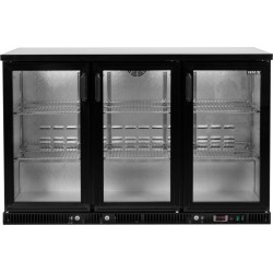 Witryna chłodnicza barowa 3-drzwiowa, drzwi otwierane 341L