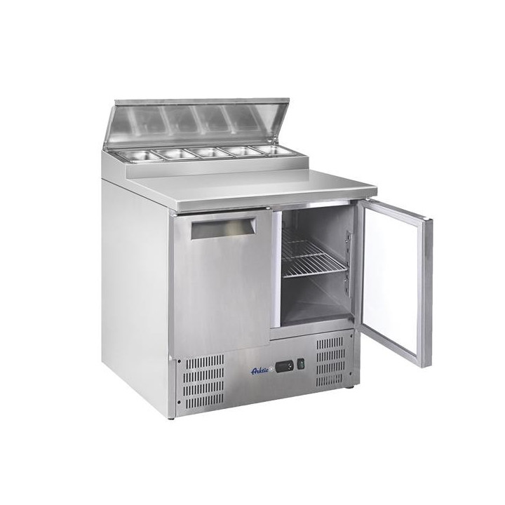 Stół chłodniczy sałatkowy 2- drzwiowy z nadstawą 5*GN 1/6 nowy czynnik Arktic Hendi 236222