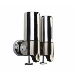 Dozownik/dyspenser podwójny manualny do mydła 2*450ml stal nierdzewna