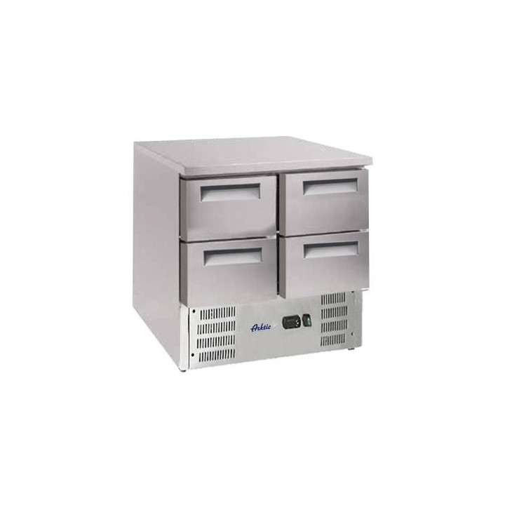 Stół chłodniczy z blatem roboczym ze stali nierdzewnej  4 szuflady nowy czynnik R290 Arktic Hendi 236154