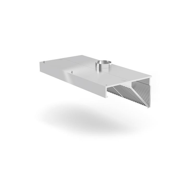 Okap przyścienny skośny bez oświetlenia o wym. 1000x700x450 mm 