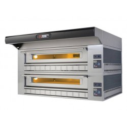 Gazowe wielopoziomowe piece do pizzy P110G „A” piec dwukomorowy z okapem i bazą