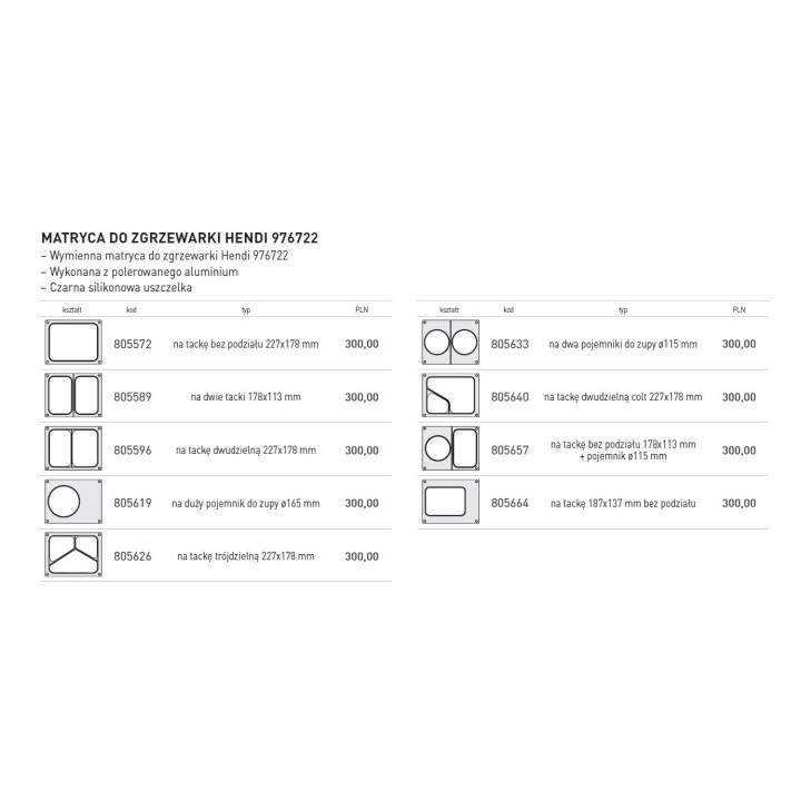 Zgrzewarka do tacek + 1 matryca GRATIS bez podziału