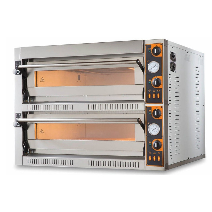 Piec do pizzy elektryczny | dwukomorowy | 12x36 | szeroki | TOP 66 XL/L (TecPro66 BIG/L)