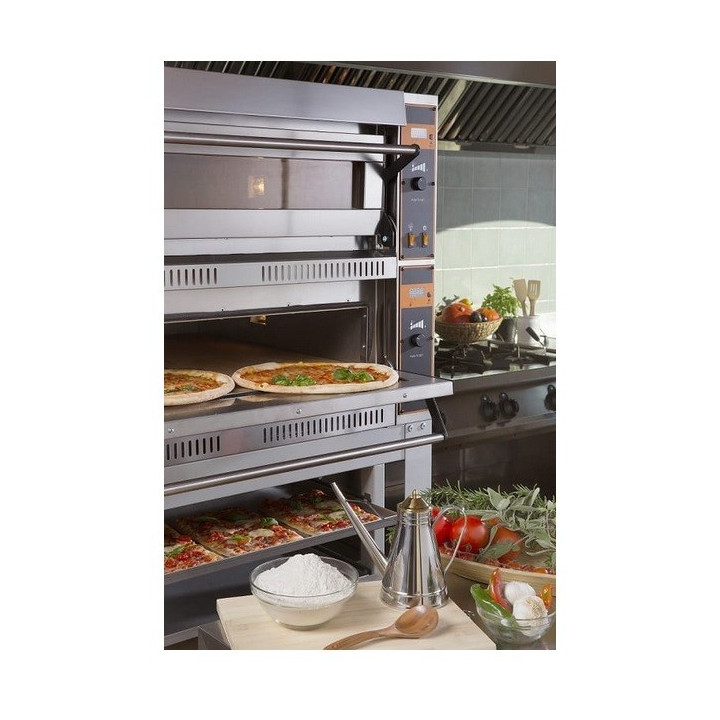 Piec do pizzy elektryczny | dwukomorowy | 18x36 | TOP D 99 XL (TecProD99)