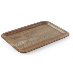 Taca do serwowania 330x430 mm z nadrukiem drewna dąb