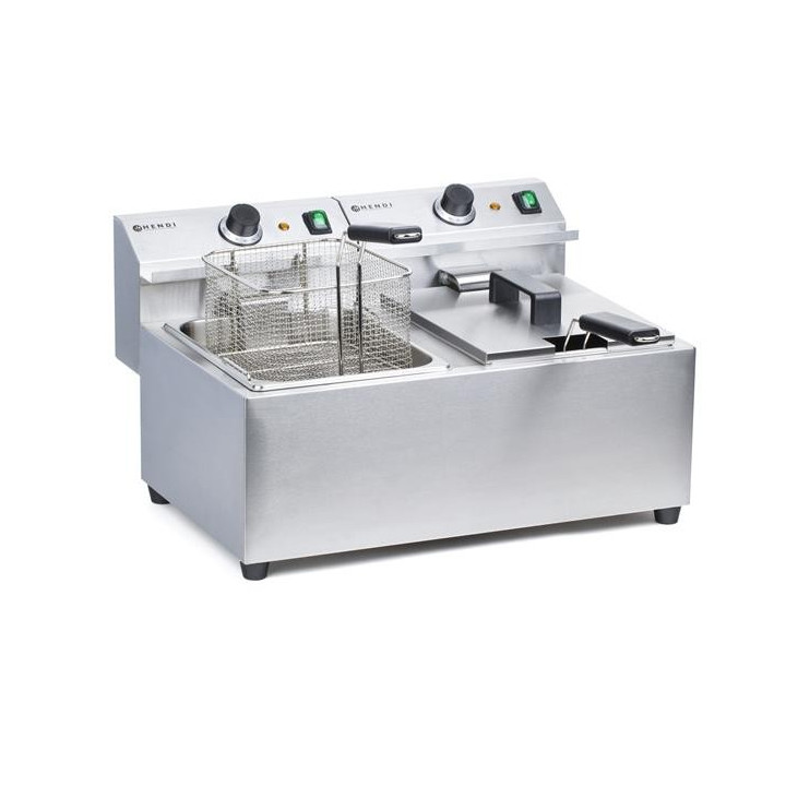 Frytownica manualna , 2 × 8 l, HENDI, Profi Line, 16L, 230V/7000W, 605x460x(H)369mm