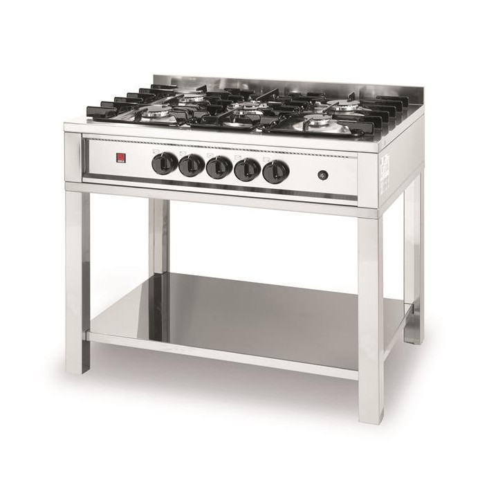 Kuchenka gazowa - 5-palnikowa Kitchen Line na podstawie otwartej