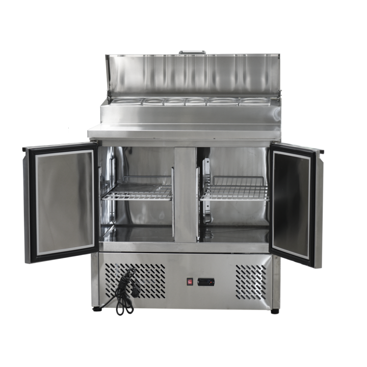 Stół chłodniczy 2-drzwiowy z nadstawką ESL3832