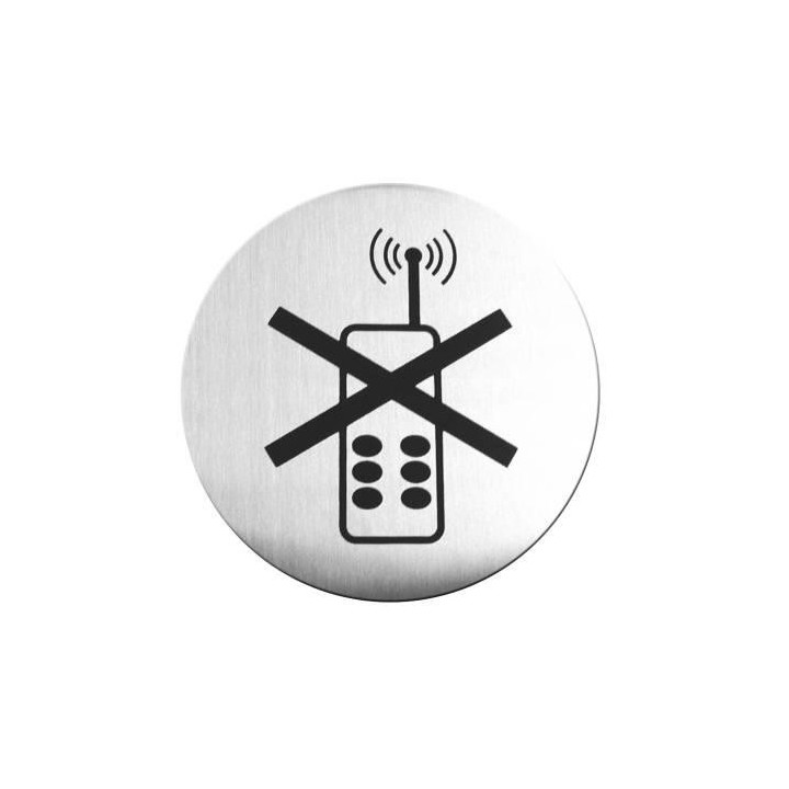 Tabliczka informacyjna samoprzylepna - zakaz używania telefonów komórkowych