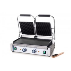 Grill kontaktowy podwójny - ryflowano-gładki
