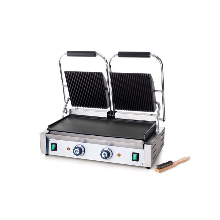 Grill kontaktowy podwójny - ryflowano-gładki