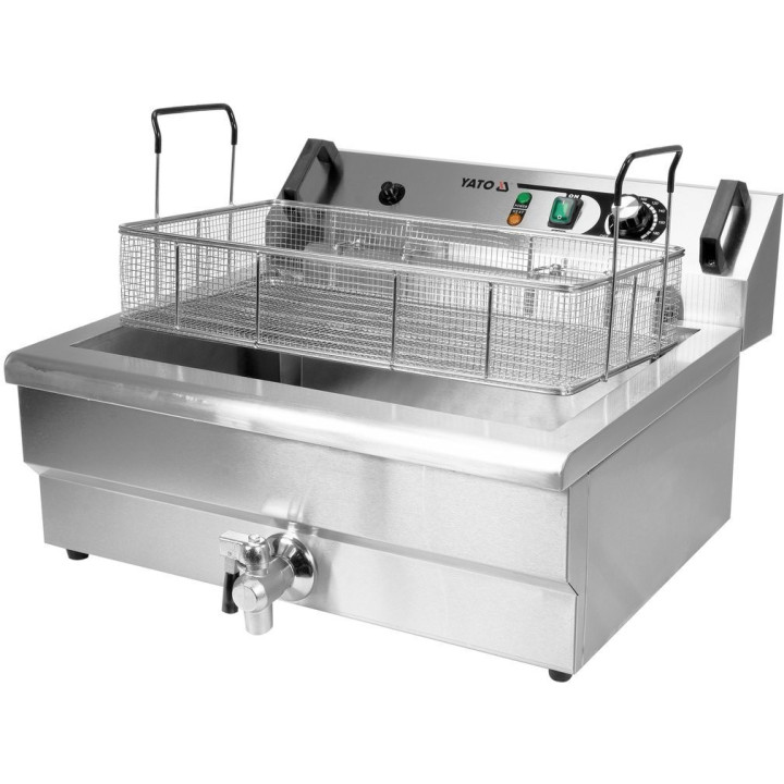 Smażalnik do pączków/faworków/frytek 23L z kranem 6kW