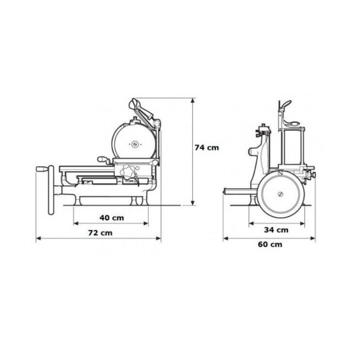 Włoska krajalnica ręczna do wędlin F-300 VOLANO szynka parmeńska