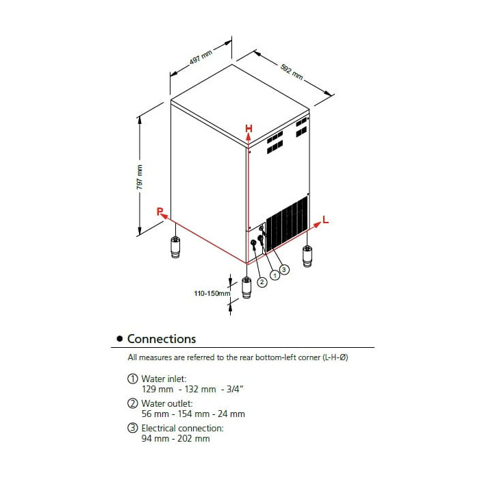 Kostkarka do lodu Frozen Dice 46kg/24h SL90