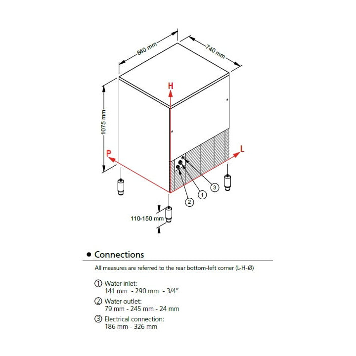 Kostkarka do lodu Frozen Dice 155kg/24h SL350 chłodzenie wodą