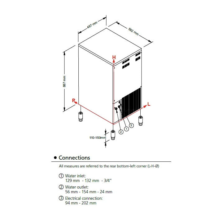 Kostkarka do lodu Frozen Dice 53kg/24h SL110