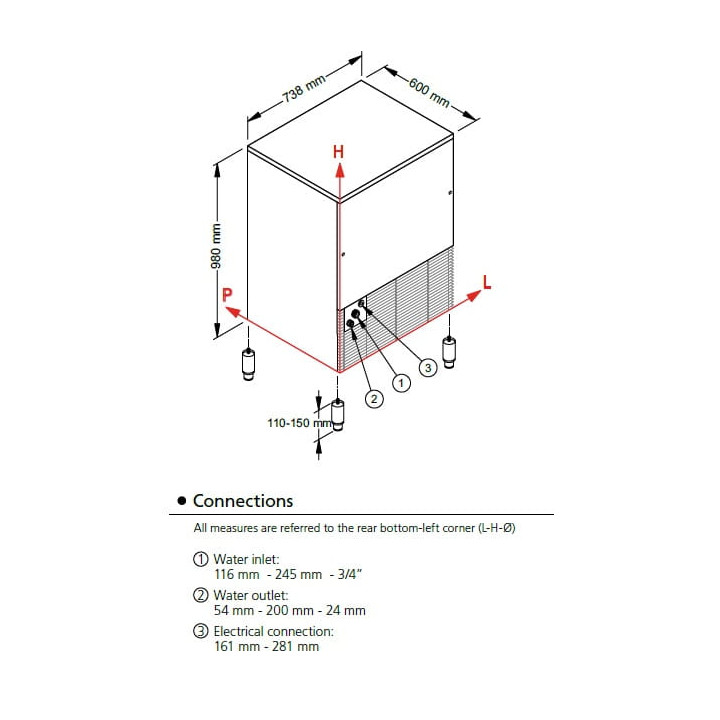 Kostkarka do lodu Frozen Run 105kg/24h CVC230