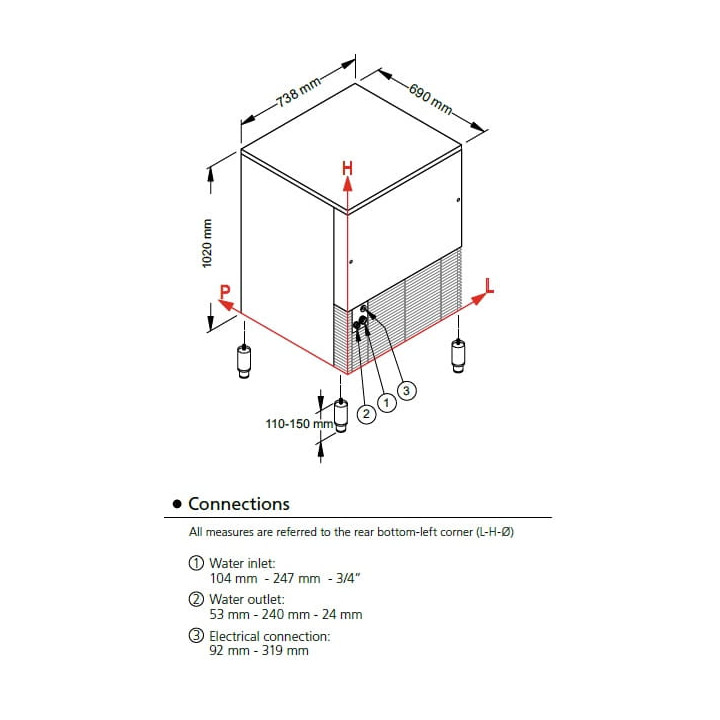 Kostkarko-grudkarka do lodu Frozen Stone 140kg/24h SLT290