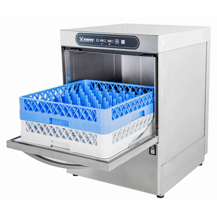 Zmywarka do szkła i talerzy | kosz 500x500 | 400V | KRUPPS CUBE LINE C537TE | panel elektroniczny Advance  4 cykle mycia